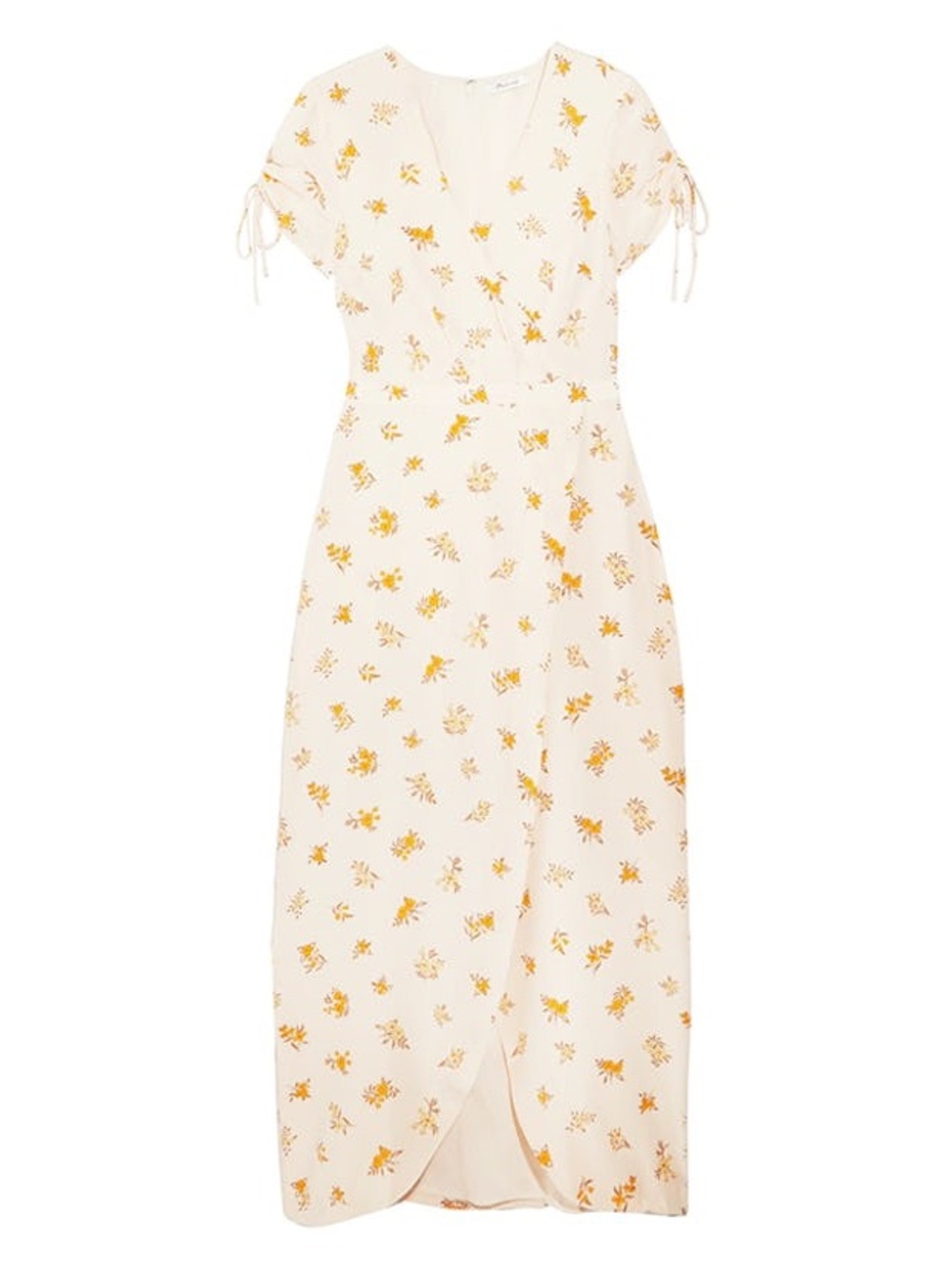 Madewell Women's Cream Floral Wrap Maxi Dress (NWT)
